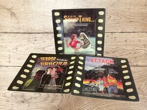 Set of 3 Mulberry Square Horror Scary Movie Poster Melamine Plates 10" x 10"